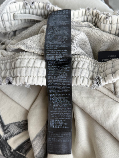 Balenciaga Beige & Black Tattoo Graphic Sweatpants
