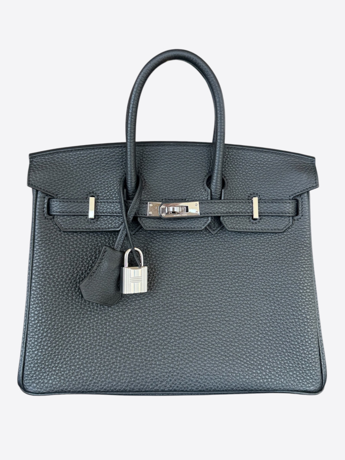 Hermes Black Togo & Palladium Hardware Birkin 25
