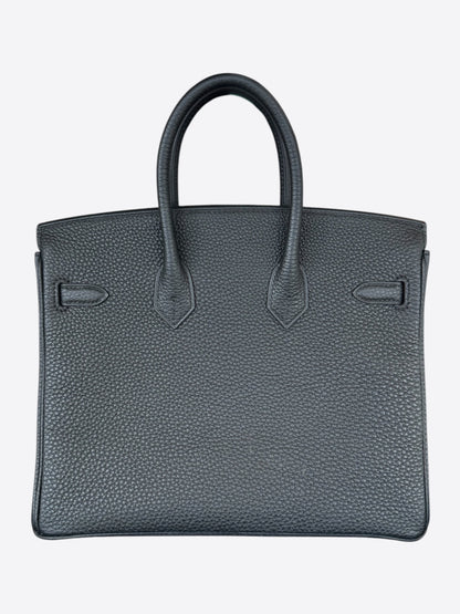 Hermes Black Togo & Palladium Hardware Birkin 25