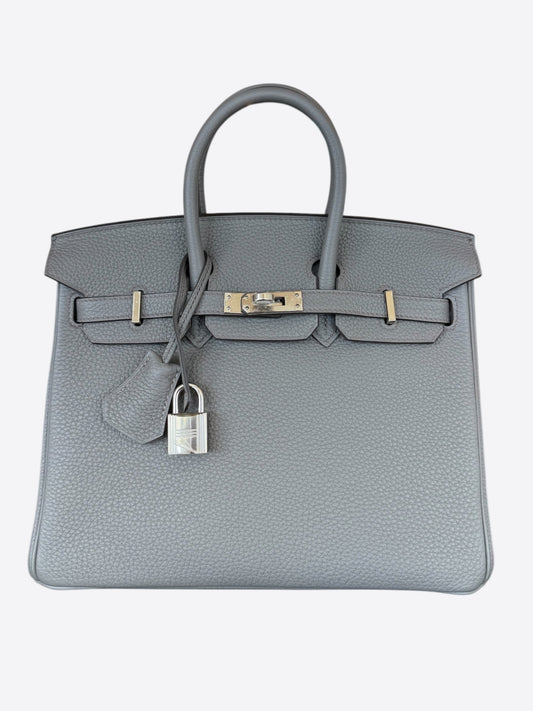 Hermes Etain Togo & Palladium Hardware Birkin 25