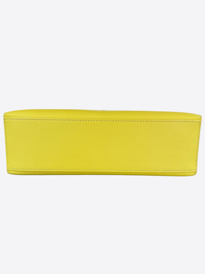 Hermes Lime Swift & Gold Hardware Kelly Pochette