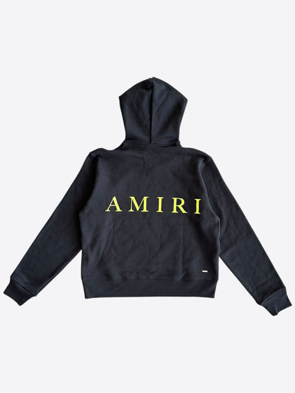 Amiri Black & Lime MA Logo Hoodie
