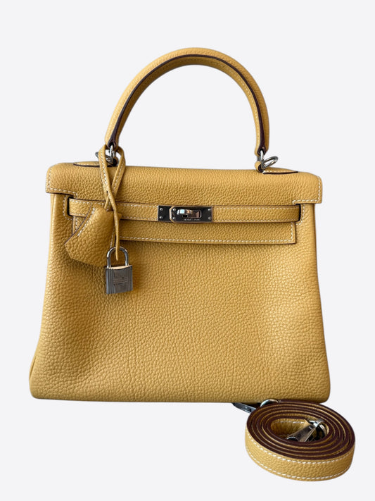 Hermes Tan Togo & Palladium Hardware Kelly 28