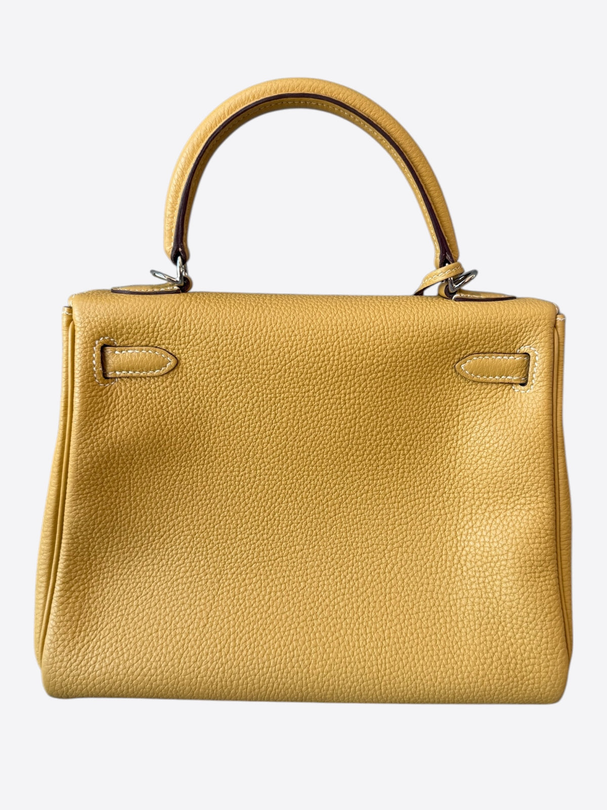 Hermes Jaune Ambre Togo & Palladium Hardware Kelly 25