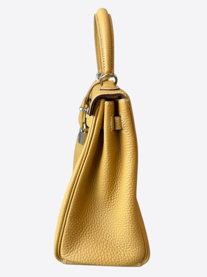 Hermes Jaune Ambre Togo & Palladium Hardware Kelly 25