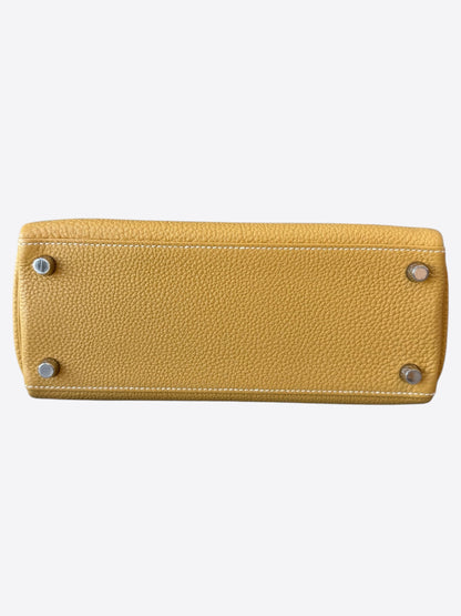 Hermes Jaune Ambre Togo & Palladium Hardware Kelly 25