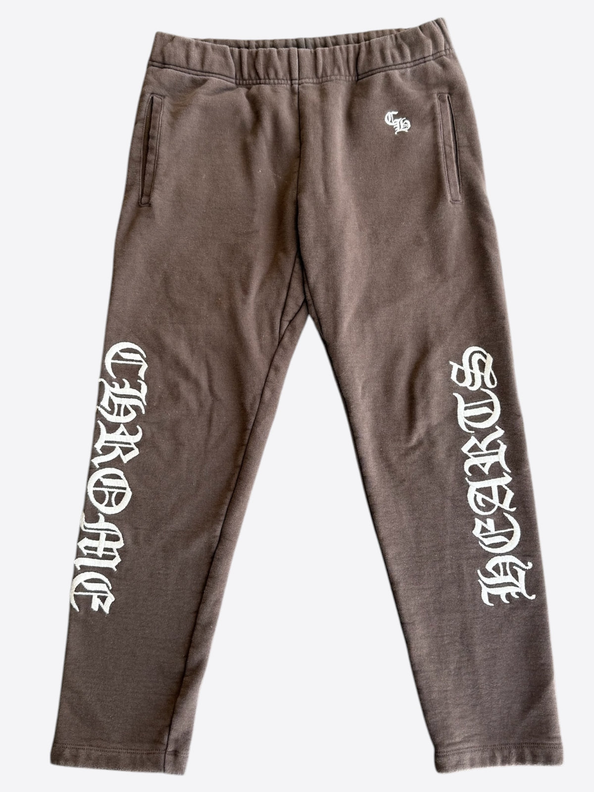 Chrome Hearts Brown & White Embroidered Slo Ride Sweatpants