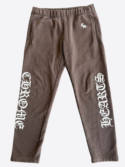 Chrome Hearts Brown & White Embroidered Slo Ride Sweatpants
