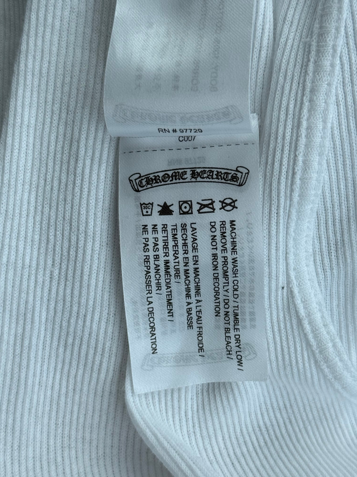 Chrome Hearts White & Pink T-Bar Logo Tank Top