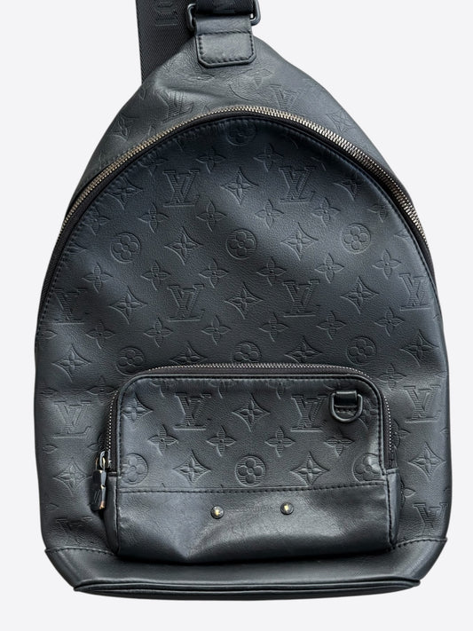 Louis Vuitton Black Shadow Monogram Racer Sling Bag