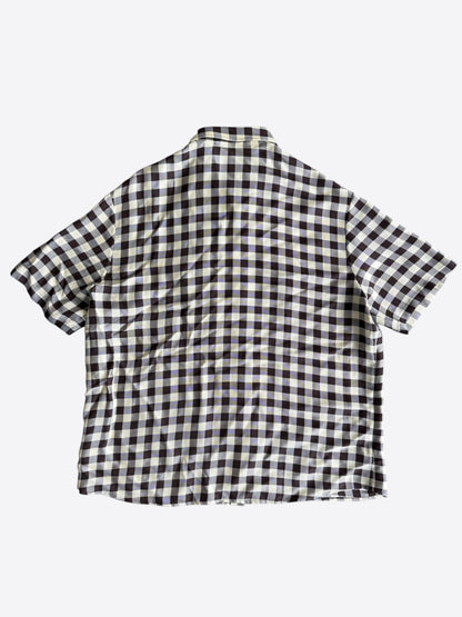 Louis Vuitton White & Brown Damier Button Up Shirt