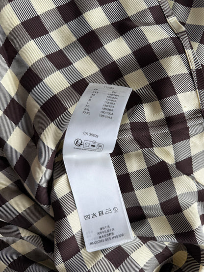 Louis Vuitton White & Brown Damier Button Up Shirt
