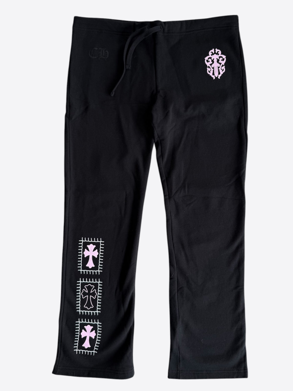Chrome Hearts Black Deadly Doll Cross Patch Sweatpants
