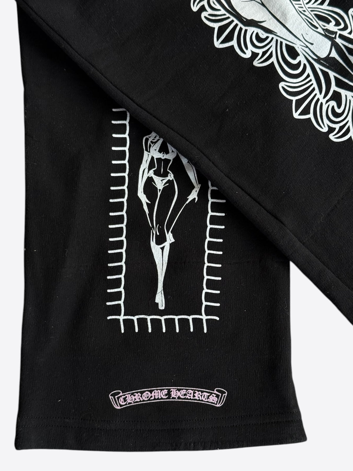 Chrome Hearts Black Deadly Doll Cross Patch Sweatpants