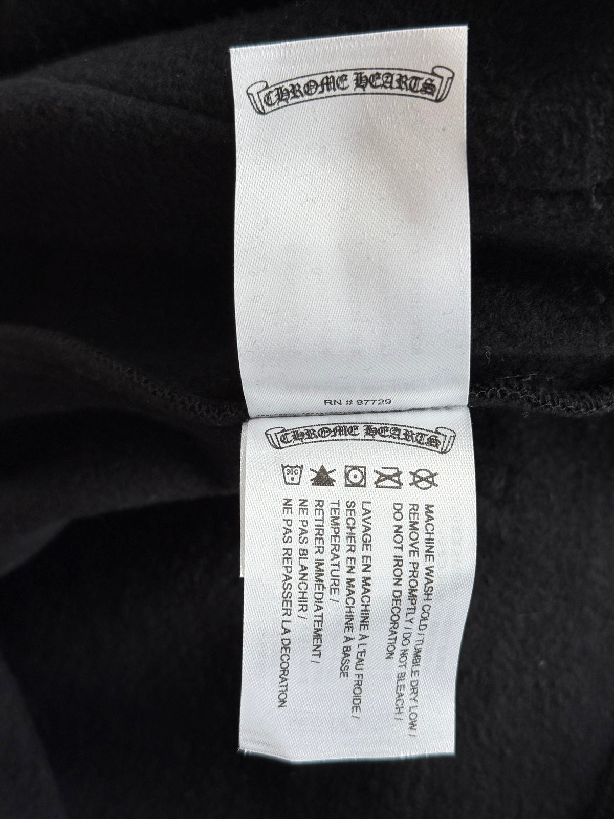 Chrome Hearts Black Deadly Doll Cross Patch Sweatpants