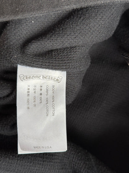 Chrome Hearts Black USA Flag Thermal Zip Up Hoodie