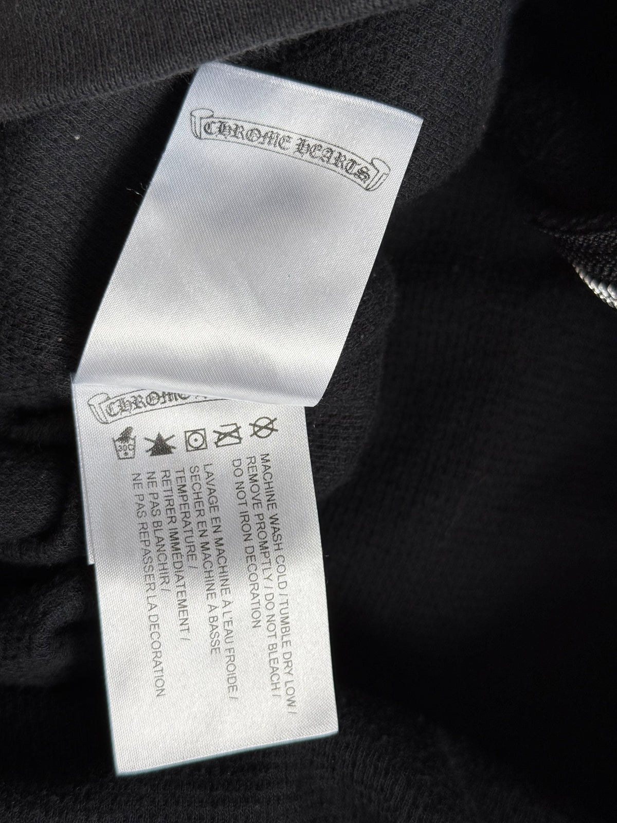Chrome Hearts Black USA Flag Thermal Zip Up Hoodie