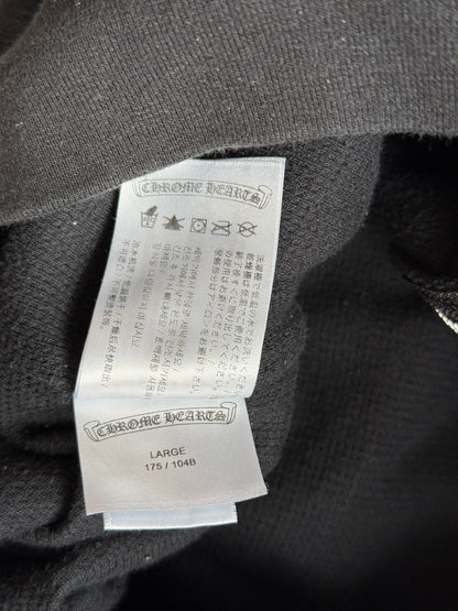Chrome Hearts Black USA Flag Thermal Zip Up Hoodie