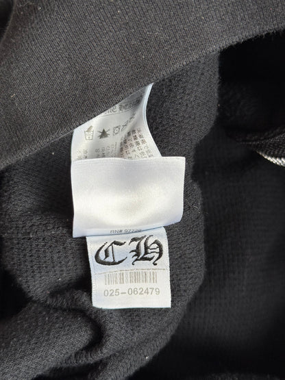 Chrome Hearts Black USA Flag Thermal Zip Up Hoodie