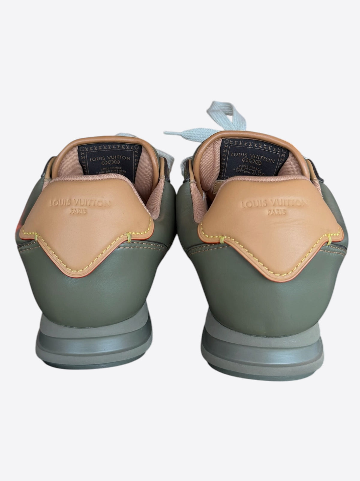 Louis Vuitton Khaki & Red Buttersoft Sneakers