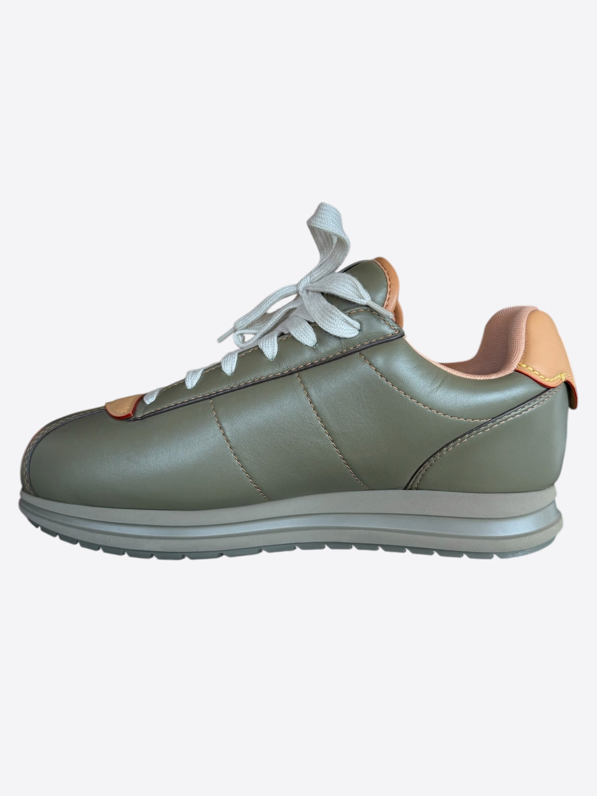 Louis Vuitton Khaki & Red Buttersoft Sneakers