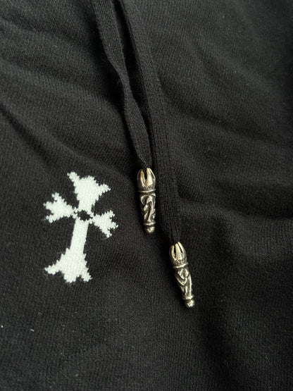 Chrome Hearts Black & White Striped Cross Women's Shorts