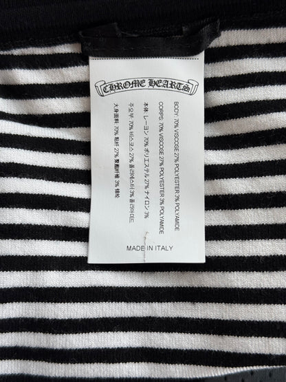 Chrome Hearts Black & White Striped Cross Women's Shorts