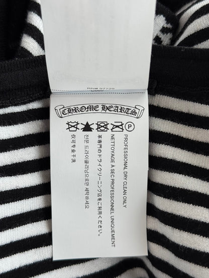 Chrome Hearts Black & White Striped Cross Women's Shorts