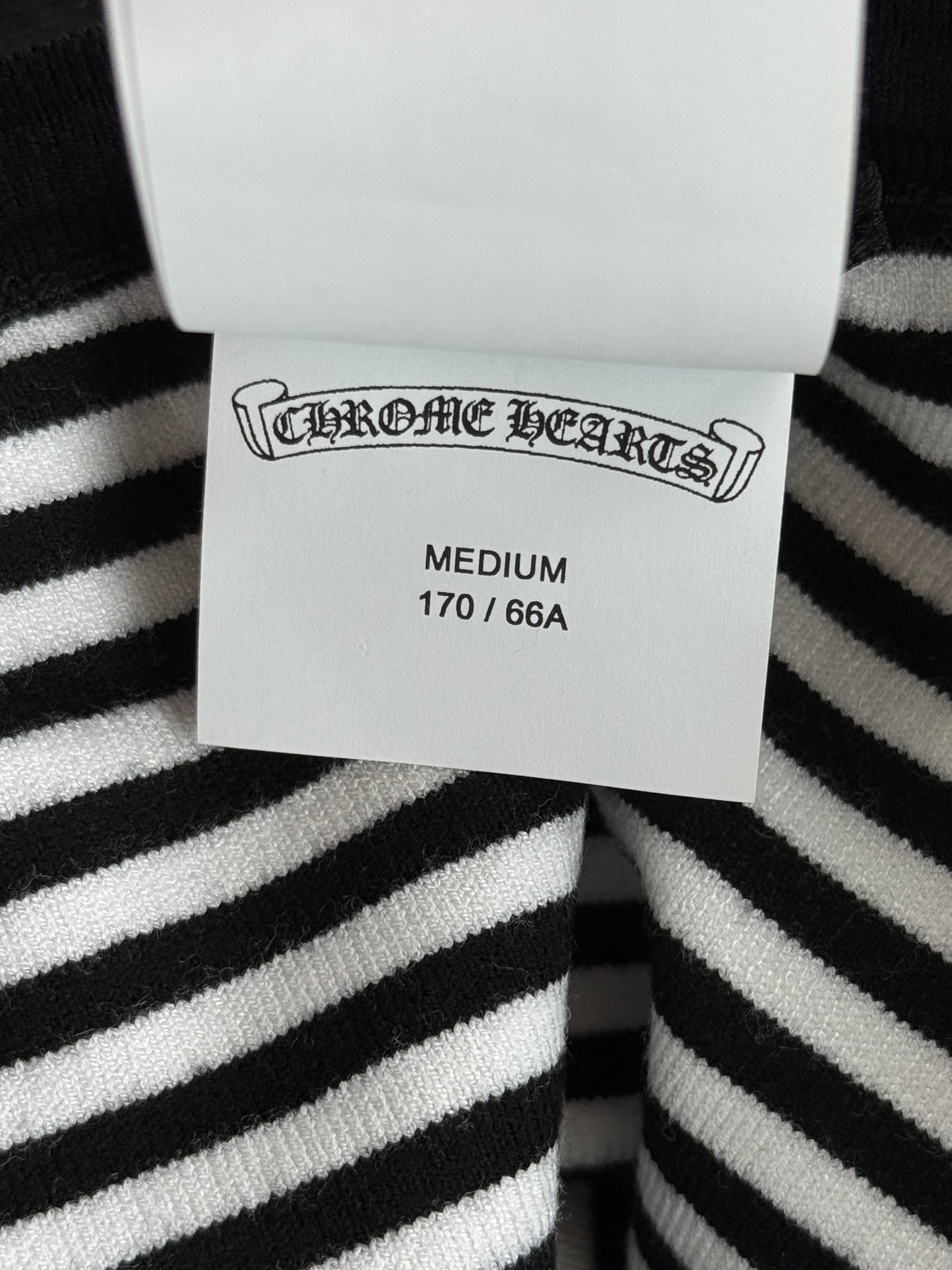 Chrome Hearts Black & White Striped Cross Women's Shorts