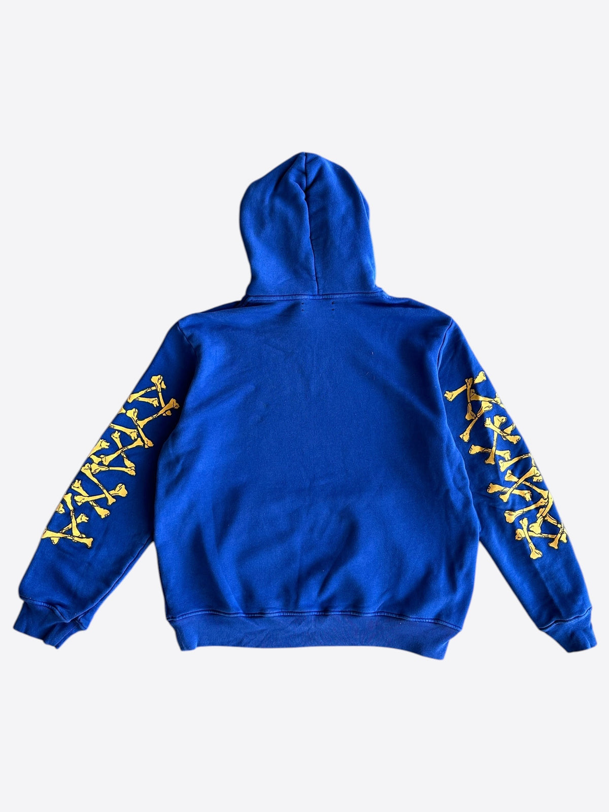 Amiri Blue & Yellow Bones Hoodie