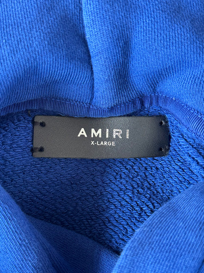 Amiri Blue & Yellow Bones Hoodie