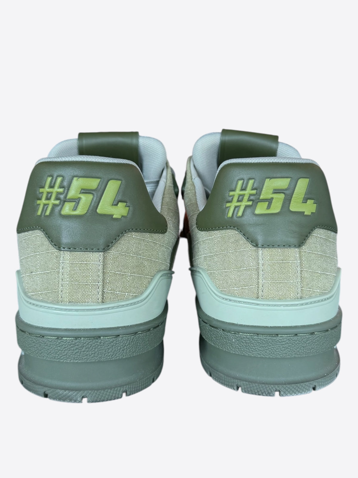 Louis Vuitton Khaki Green Suede Trainers