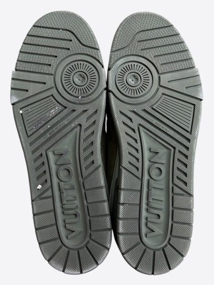 Louis Vuitton Khaki Green Suede Trainers