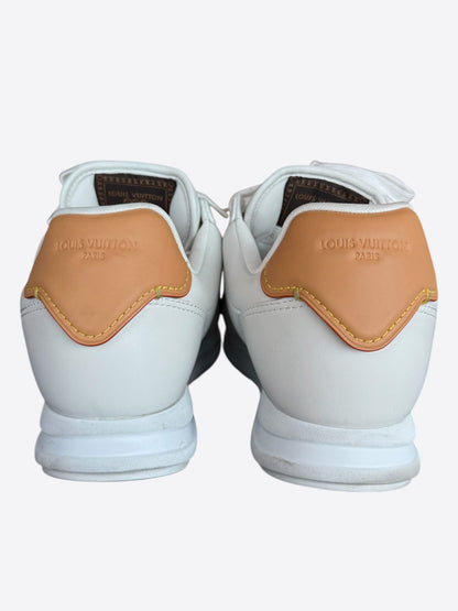 Louis Vuitton White & Brown Buttersoft Sneakers