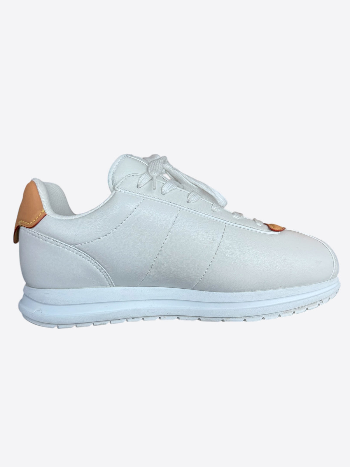 Louis Vuitton White & Brown Buttersoft Sneakers