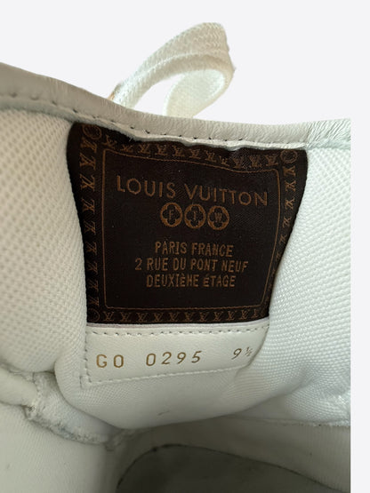 Louis Vuitton White & Brown Buttersoft Sneakers