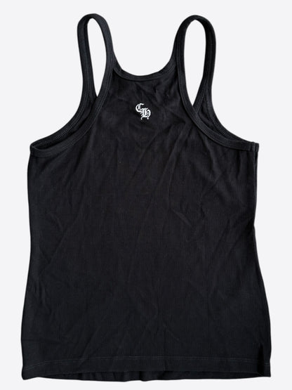 Chrome Hearts Black & White Embroidered Logo Women's Tank Top
