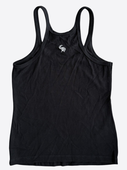 Chrome Hearts Black & White Embroidered Logo Women's Tank Top