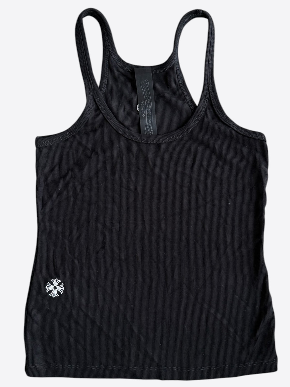 Chrome Hearts Black & White Embroidered Logo Women's Tank Top