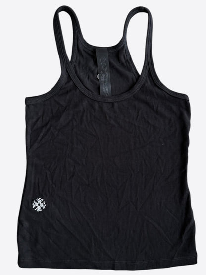 Chrome Hearts Black & White Embroidered Logo Women's Tank Top