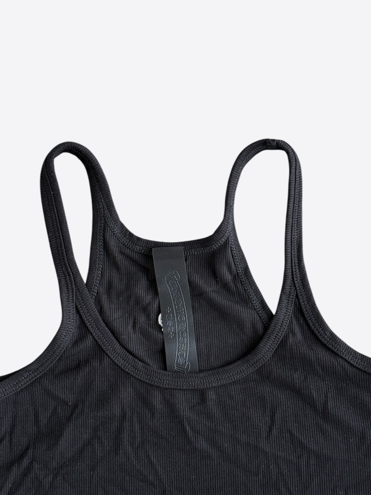 Chrome Hearts Black & White Embroidered Logo Women's Tank Top