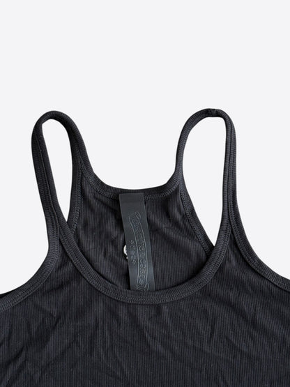 Chrome Hearts Black & White Embroidered Logo Women's Tank Top