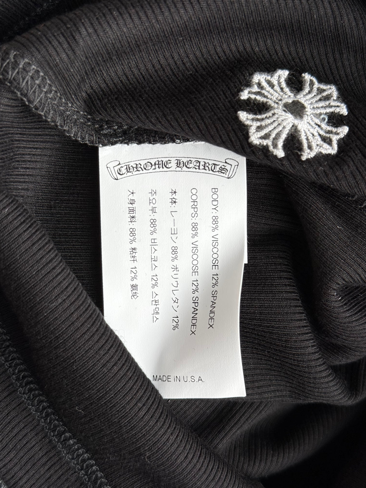 Chrome Hearts Black & White Embroidered Logo Women's Tank Top