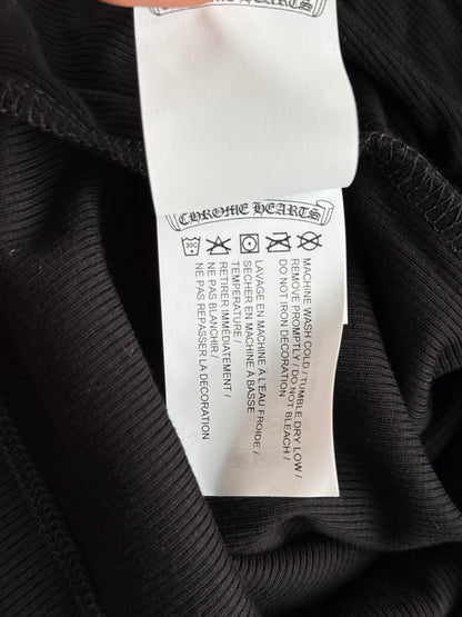 Chrome Hearts Black & White Embroidered Logo Women's Tank Top