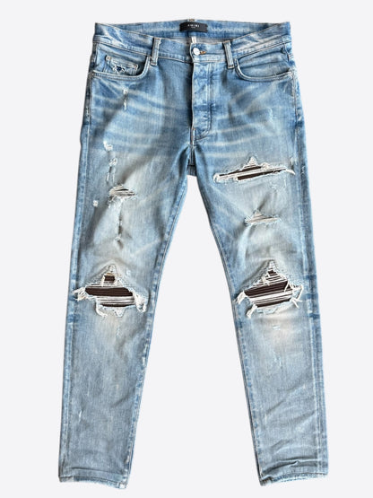 Amiri Clay Indigo & Brown Patch MX1 Jeans
