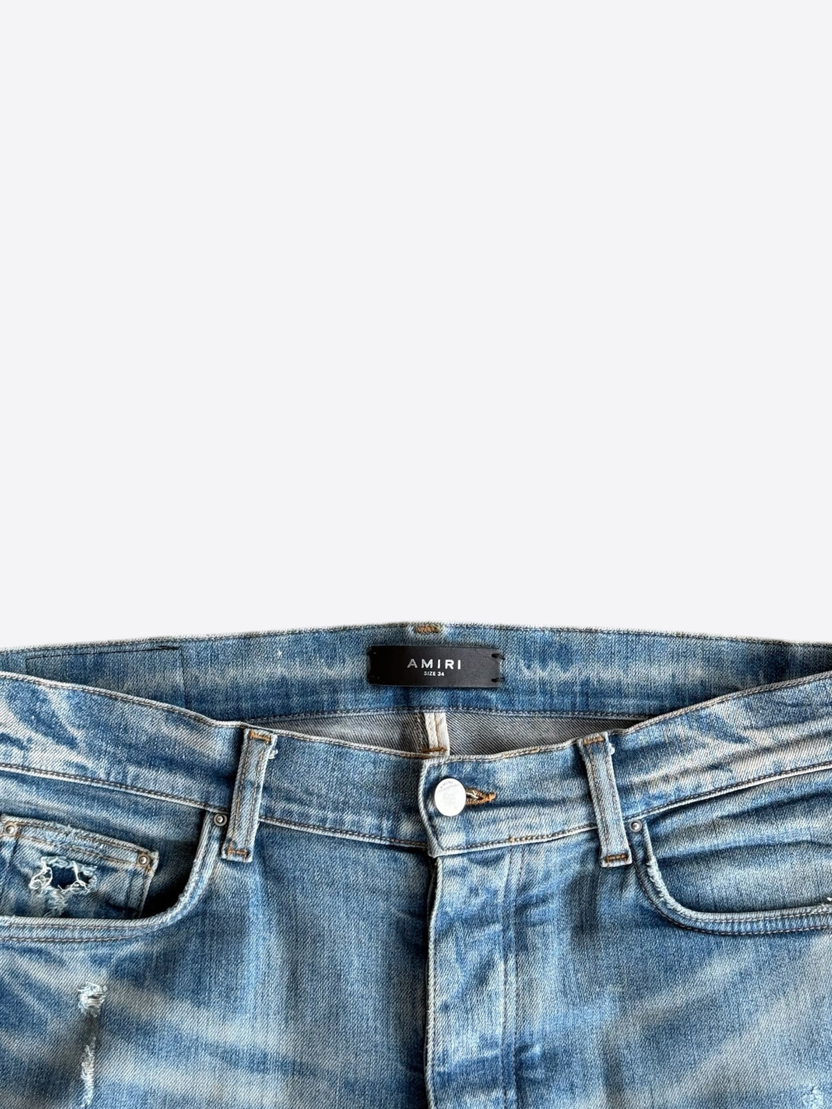 Amiri Clay Indigo & Brown Patch MX1 Jeans