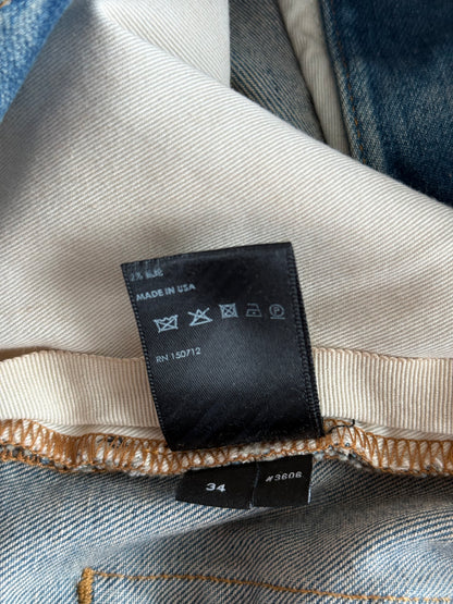 Amiri Clay Indigo & Brown Patch MX1 Jeans