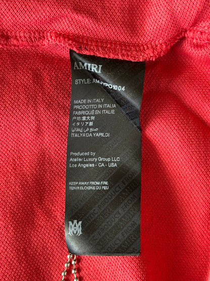 Amiri Red & Cream Vintage Arc Logo Polo T-Shirt