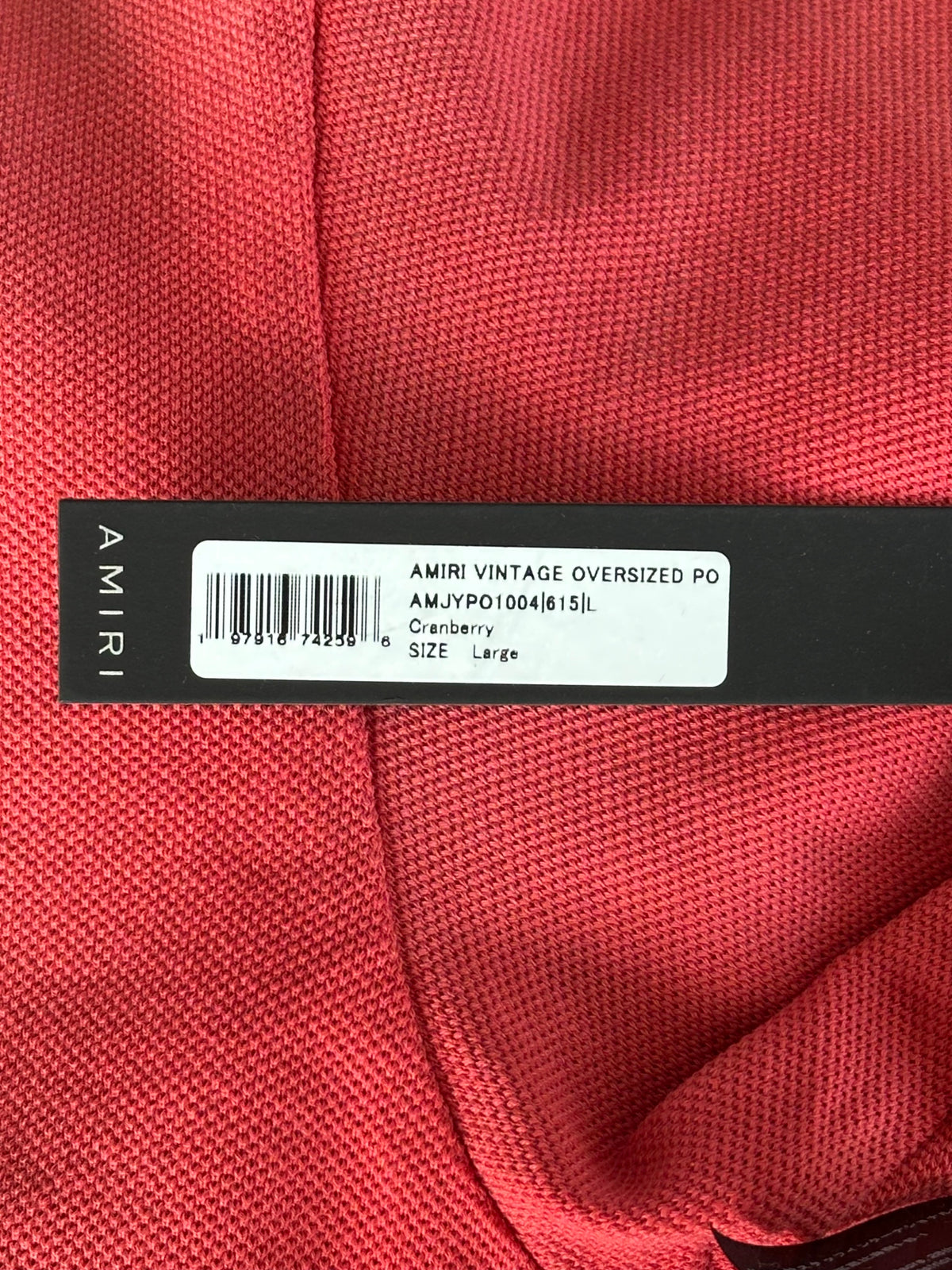 Amiri Red & Cream Vintage Arc Logo Polo T-Shirt