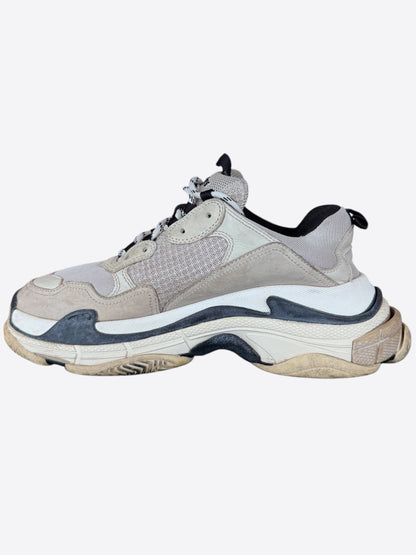Balenciaga Grey & Navy Triple S Sneakers